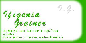ifigenia greiner business card